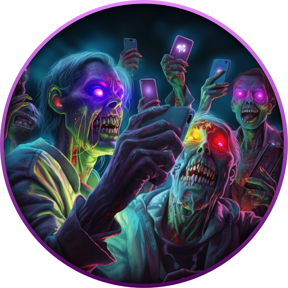 Social-Media Zombies Glow